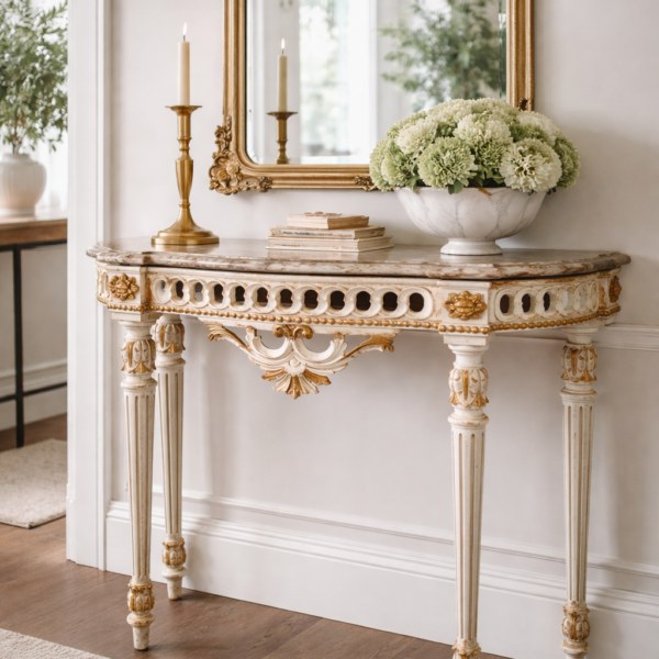 Consola Estilo Luis XVI Restaurada · Mueble Clásico de Entrada