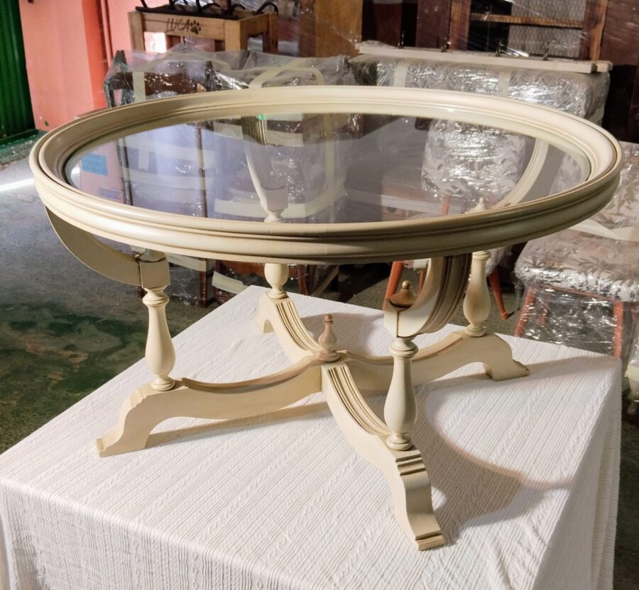 MESA AUXILIAR REDONDA. "Reflejos de Diseño"