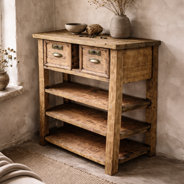 Mueble de madera maciza vintage restaurado · pieza de gran presencia