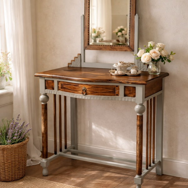 Coqueta Art Déco de los años 40 · mueble de castaño restaurado