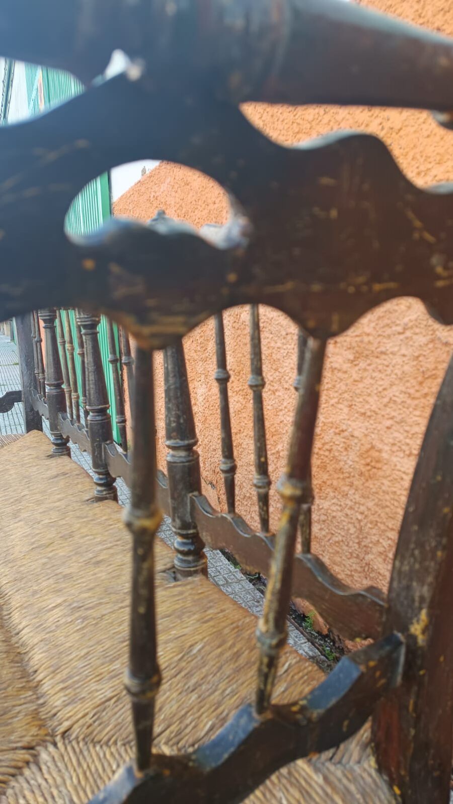 BANCO DE MADERA CON ASIENTO DE ENEA - Imagen 3
