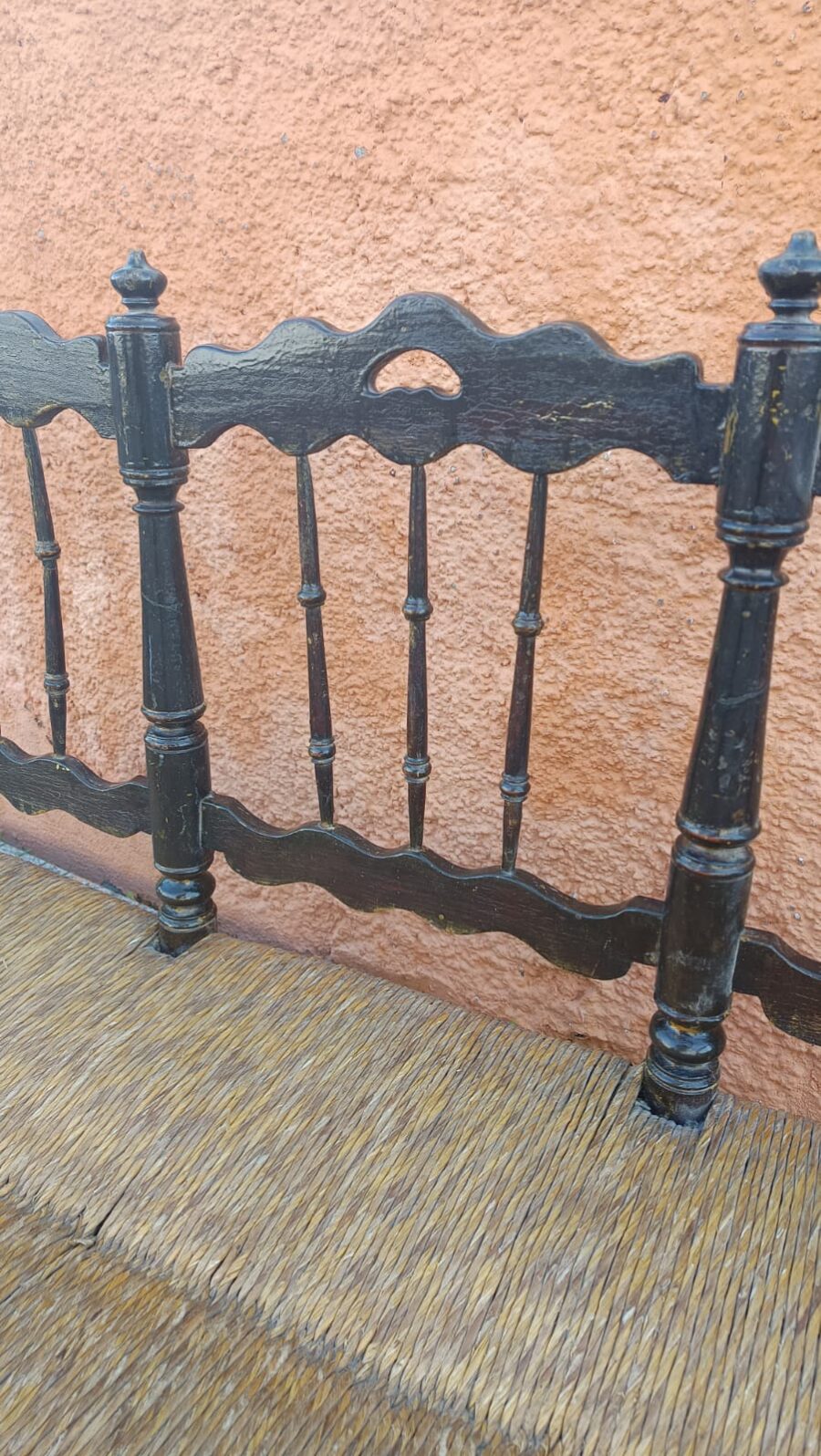 BANCO DE MADERA CON ASIENTO DE ENEA - Imagen 5