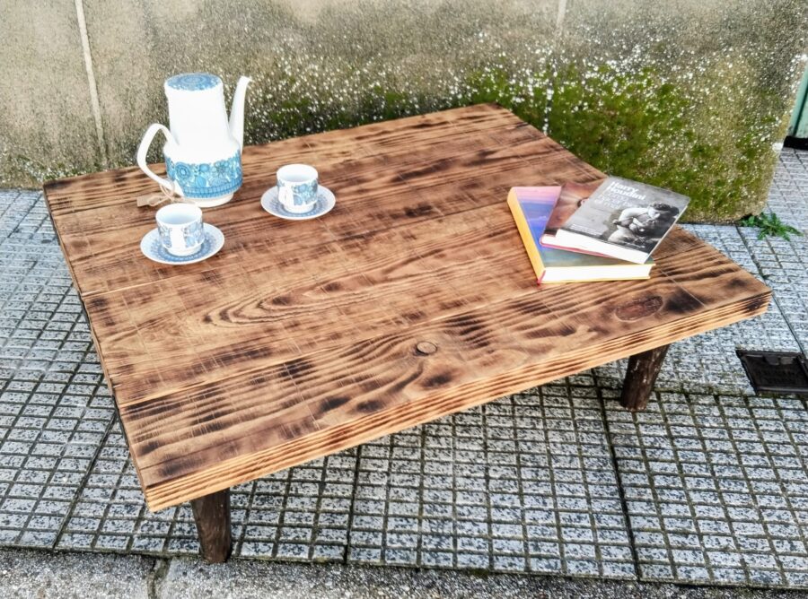MESA AUXILIAR RUSTICA. - Imagen 3