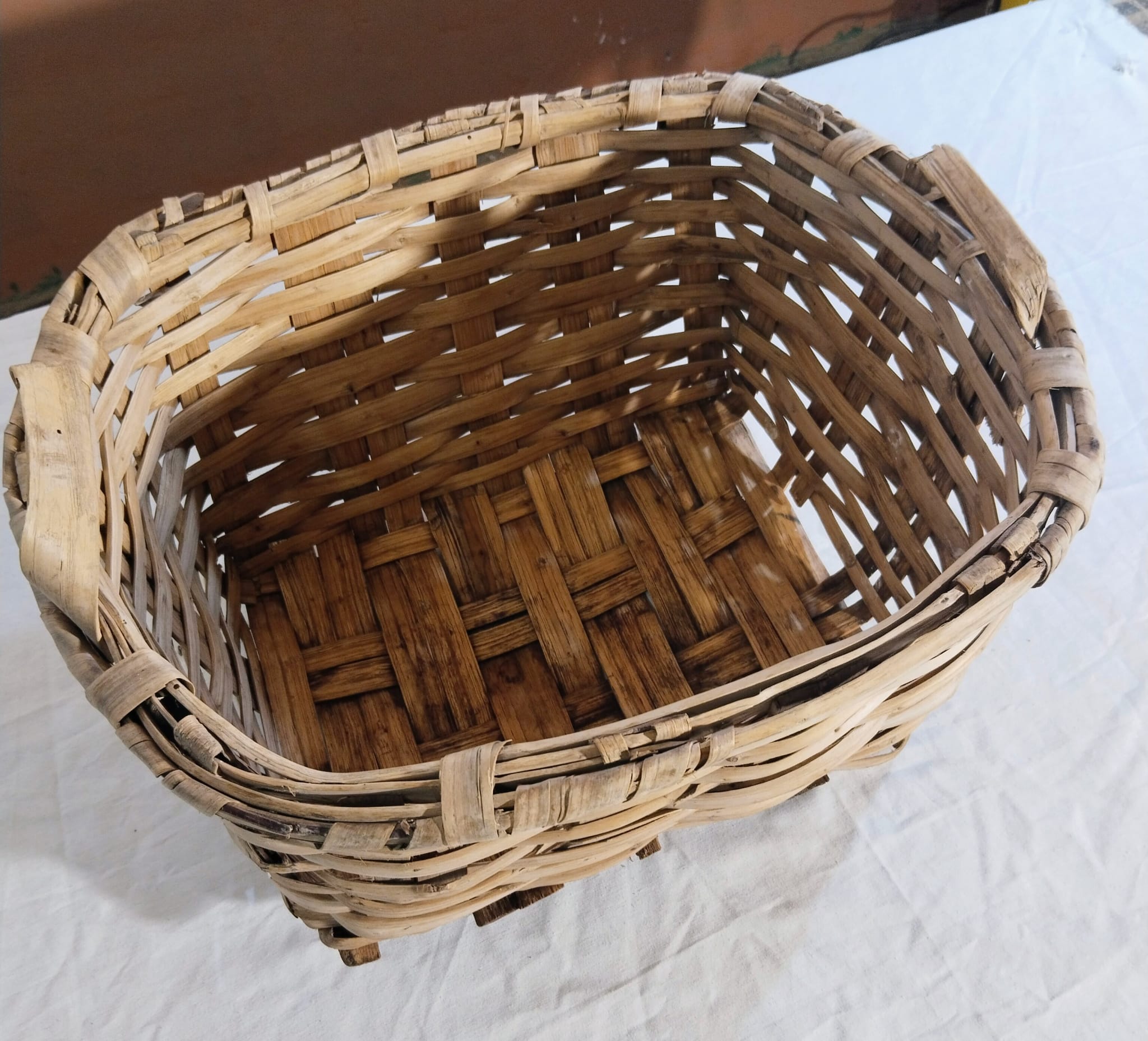 Cesto de Castaño | Autenticidad Trenzada del Siglo XIX - Imagen 6