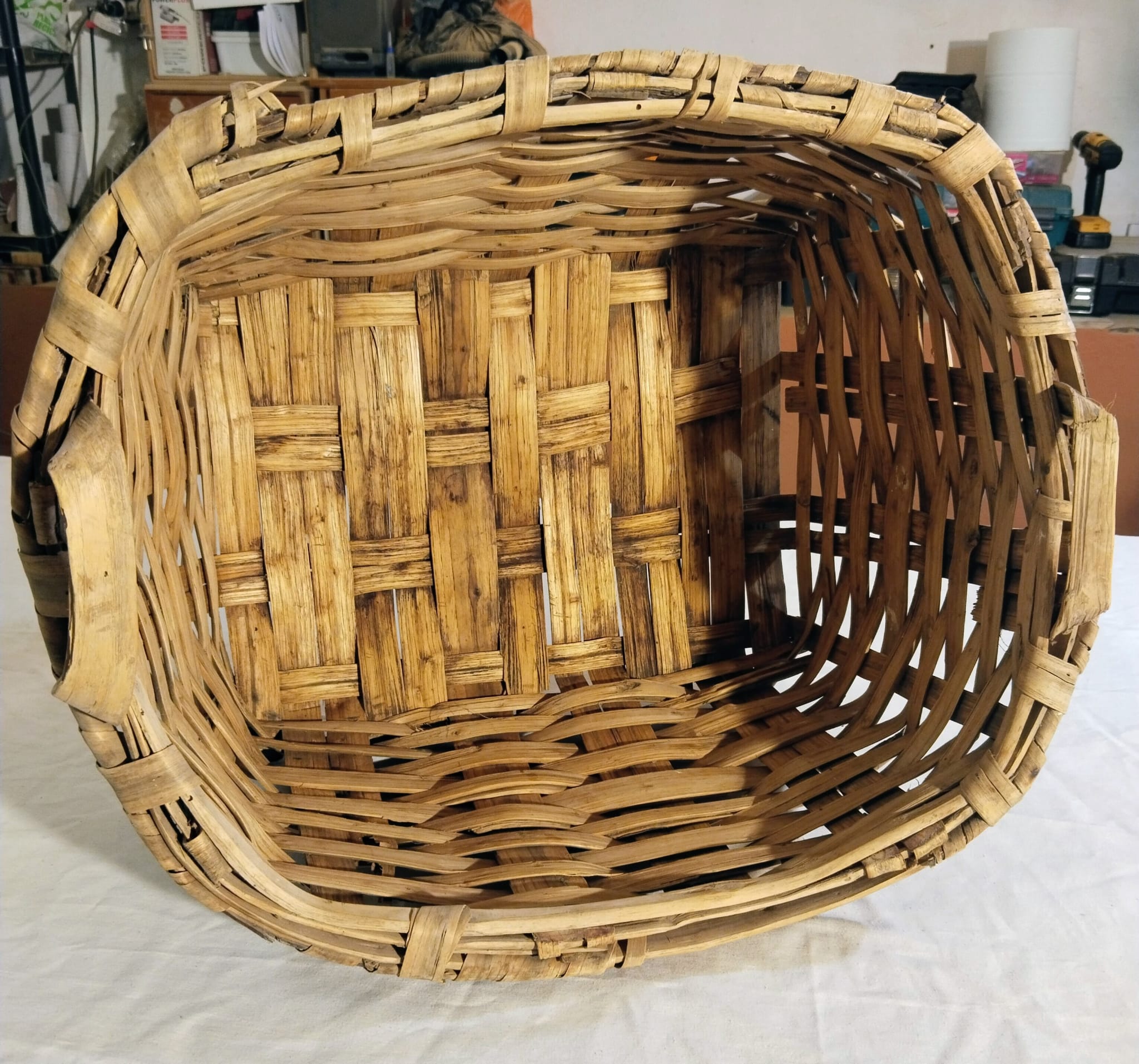 Cesto de Castaño | Autenticidad Trenzada del Siglo XIX - Imagen 8