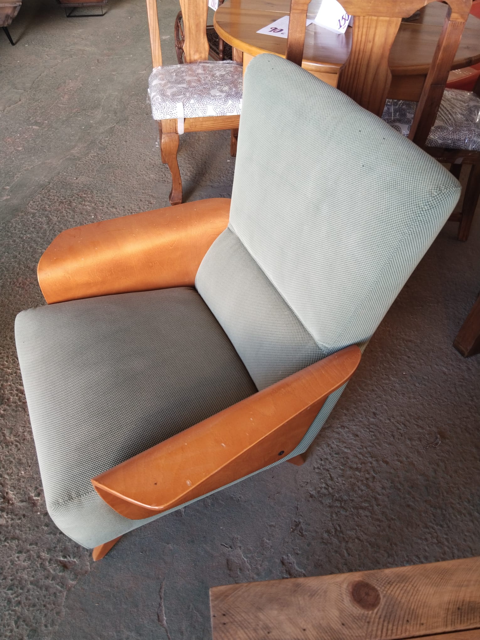 Sillón nórdico vintage de madera curvada y respaldo alto | Años 60 - Imagen 5