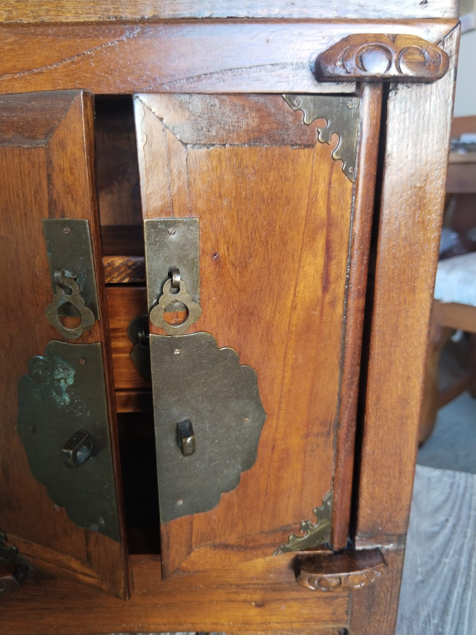 Joyero antiguo de nogal del siglo XIX – Gabinete de madera - Imagen 3